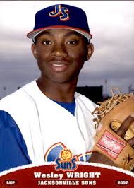 2007 Jacksonville Suns Grandstand #30 Wesley Wright Grady Alabama Baseball  Card