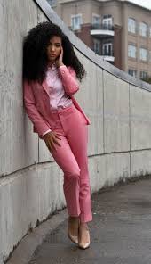 Black And Pink Suit Women Look Of The Week Pink Suit Cute Work Outfits Work Outfits Women Business Casual Outfits