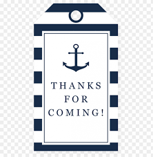 Baby Shower Thank You Favor Tag Printable By Littlesizzle Dont Say Baby Nautical Game Png Image With Transparent Background Toppng