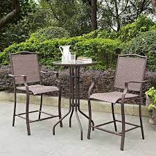Counter height deck chairs and tables offers great outdoor furniture to enjoy conversation and social gatherings. Coral Coast Tuscany Bar Height Bistro Set Seats 2 Www Hayneedle Com Outdoor Patio Furniture Sets Patio Furniture Bar Height Patio Furniture