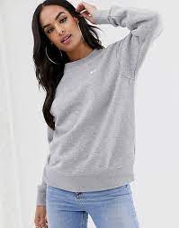 4.0 out of 5 stars. Nike Grey Mini Swoosh Oversized Sweatshirt Asos