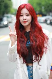 Pin By Skylight On G I Dle Soojin Red Hair Kpop Girls With Red Hair Kpop Hair