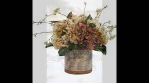 White hydrangea arrangement silk flowers featuring beautiful white hydrangea, this silk flower arrangement will provide a gentle, refined character to the space. Centerpieces With Dried Hydrangeas And Hypercium Youtube