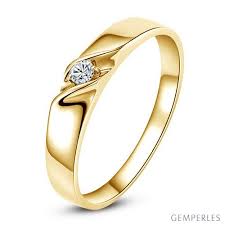 Bague de fiançailles avec pierre précieuse. Alliance Mariage En Or Alliance Femme Or Jaune 18 Carats Diamant