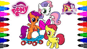 Search through 623,989 free printable colorings at getcolorings. My Little Pony Cutie Mark Crusaders Coloring Pages Coloring Scootaloo Apple Bloom Sweetie Belle Youtube
