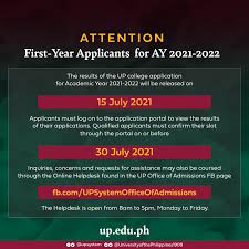Maybe you would like to learn more about one of these? Up College Application Results For Ay 2021 2022 To Be Released On 15 July University Of The Philippines System Website
