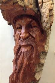 Found Wood Wizard Wood Carving Art Wood Sculpture Wood Spirit