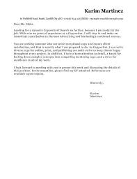 Copywriter Cover Letter Template Cover Letter Templates Examples