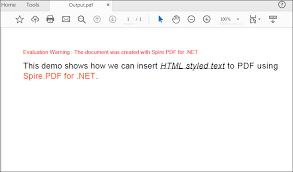Wait for the edit toolbar to appear. How To Insert Html Styled Text To Pdf In C Vb Net
