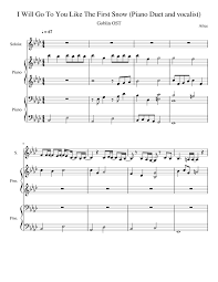 Ailee I Will Goto You Like The First Snow Lyrics Mp3 I Will Go To You Like The First Snow Piano Duet And Sololist Goblin Ost By Ailee Sheet Music For Piano Flute Mixed Trio Musescore Com