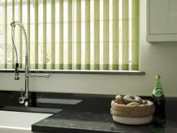close up kitchen vertical blind from