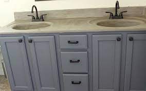 Remove cabinet doors and knobs. Beyond Paint How To Update A Bathroom Vanity Without Sanding Bathroom Vanity Bathroom Vanity Makeover Double Vanity Bathroom