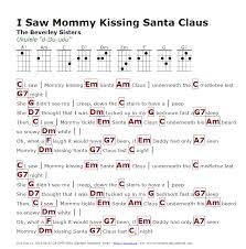I Saw Mommy Kissing Santa Claus The Beverley Sisters Http Myuke Ca Ukulele Songs Ukulele Fingerpicking Songs Ukelele Chords Songs