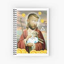 LINK Jesus Sergey 4chan biz chainlink cryptocurrency meme shirt Spiral  Notebook for Sale by jsarnold513 | Redbubble