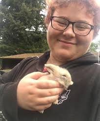 This is my little girl Usagi. The person I got her from treated her rabbits  terribly (outdoor and hutch situation. Literally had a snake in there when  I picked her up) and