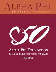 The uaer and medium and low shear rate whole blood viscosity were . Fall 2005 Alpha Phi Quarterly By Alpha Phi International Fraternity Issuu