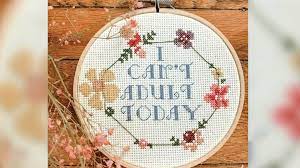 Cross stitch patterns like home sweet home, the smith's. Guelph Woman Connects With Community By Cross Stitching Memes Together Ctv News