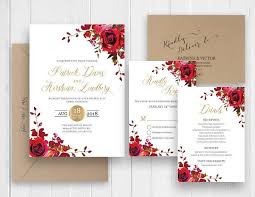 Elegant Red Rose Wedding Invitations Elegant Burgundy Floral Wedding Invitations Prin Red Rose Wedding Invitations Rose Wedding Invitations Red Rose Wedding