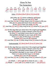 Close To You The Carpenters W Piano Chords Songs Ukulele Chords Songs Blues Guitar Lessons