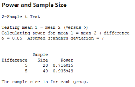 Estimating A Good Sample Size For Your Study Using Power