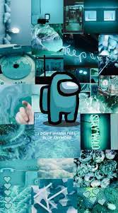 Among Us Teal Wallpaper Cool Backgrounds Wallpapers Iphone Background Wallpaper Teal Wallpaper