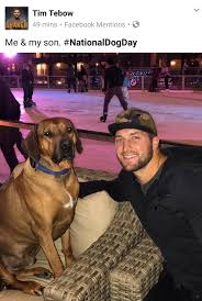 Tim Tebow Facebook 8 26 17 National Dog Day Tim Tebow Best Friend Love Christian Men