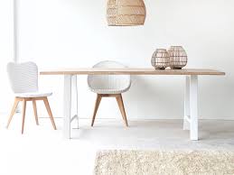 Costway 5 pc dining set wood metal table and 4 chairs kitchen furniture for dinning room. Teak Table With Metal Legs Teak Dining Tables Dining Room Originals Furniture