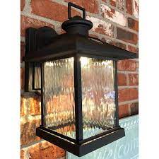 Superhunter Photocell 12 In H Black Led Outdoor Wall Light Lowes Com Led Outdoor Wall Lights Outdoor Wall Lighting Porch Light Fixtures