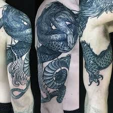 What are some good tattoos for men? 90 Black Ink Tattoo Designs For Men Dark Ink Ideas