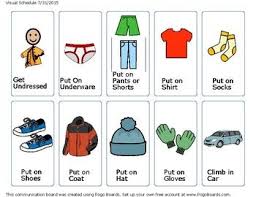 Visual Schedule Getting Dressed Visual Schedule Flashcards For Kids Visual Schedule Preschool