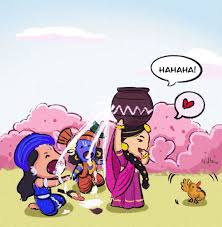nidhi draws on instagram krishna matki dudh makhan radha daakuaurbalram cute cartoon wallpapers cute krishna lord krishna images krishna matki dudh makhan radha
