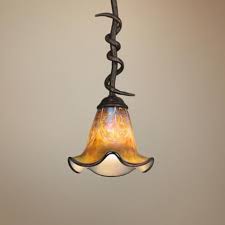 › see more product details Franklin Iron Works Amber Art Glass Mini Pendant Light N7457 Lamps Plus Mini Pendant Lights Franklin Iron Works Glass Art
