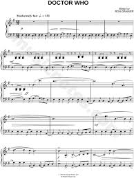Doctor Who Theme From Doctor Who Sheet Music Easy Piano Piano Solo In E Minor Download Print Sku Mn0132312