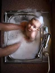 Why Do Some People Bathe Their Babies In The Kitchen Sink Isn T It Unhygienic Quora