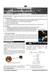Hukum newton terbagi menjadi tiga yaitu: Bahan Ajar 2 Hukum Newton Ttg Gravitasi 2011 Pdf