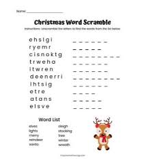 Use this christmas worksheet to teach your students more about finding a way to connect one word to another. Christmas Word Scramble Free Printable With Answer Key