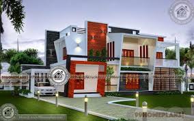 Contemporary Home Designs Kerala Style Modern Exterior Plan Collection Contemporary House Design Kerala House Design House Design