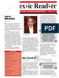 Thanks to betty ann's self management program during our week at the dyslexia center™, angelo's success in life and college is now a reality to him instead of a dream that he didn't believe would come true. The Dyslexic Reader 2012 Issue 61 Dyslexia Perception
