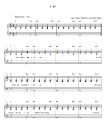 Stay Rihanna Sheet Music And Piano Tutorial Sheet Music Piano Tutorial Piano