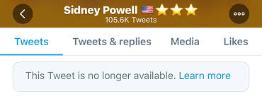 Twitter has banned michael flynn, sidney powell, and ron watkins for spreading qanon delusions caroline haskins · jan. John Kruzel On Twitter Did Anybody See What Sidney Powell S Deleted Tweet Said