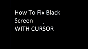 Then press the power button again to restart. Black Screen With Cursor On Windows 7 Fix Tutorial Youtube