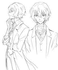 Download He S Just A Bunch Of Lines How Is He So Beautiful Stray Dogs Anime Manga Coloring Book Anime Character Drawing