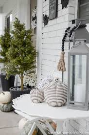 Black And White Fall Decor Black And White Pumpkins For A Halloween Front Porch Fall Decorations Porch Halloween Front Porch Farmhouse Fall Decor