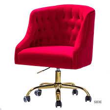 jayden creation lydia red velvet tufted desk chair chm6030 red the home depot tufted desk chair modern desk chair task chair