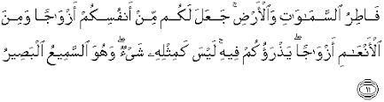 Daftar terbuka surah dengan ikon menu (kiri atas) untuk melompat surah lain untuk. Quran Surah Ash Shura 11 Qs 42 11 In Arabic And English Translation Alquran English