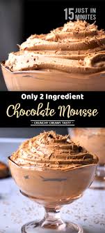 Only 2 Ingredient Chocolate Mousse Recipe Just In 15 Minutes Easydessert Mousse Recipes Mousse Recipes Easy Chocolate Mousse Recipe