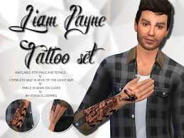 They did it, liam got his first tattoo. Liam Payne Tattoo Set The Sims 4 Catalog
