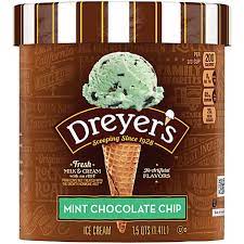 Stir the sauce and pour a layer onto each ice cream cup. Dreyers Edys Ice Cream Grand Mint Chocolate Chip 1 5 Quart Safeway