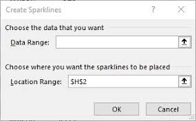 Creating Sparklines Microsoft Excel