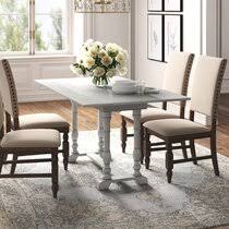 Green rustic kitchen cabinets are also a good idea. Rustic Farmhouse White Wood Kitchen Dining Tables You Ll Love In 2021 Wayfair